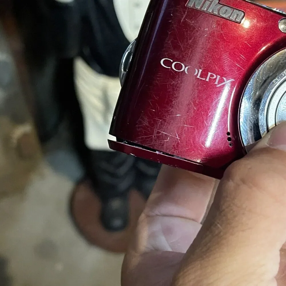Nikon Coolpix L22 12MP 3.6x Optical Zoom Red Digital Camera For PARTS OR REPAIR